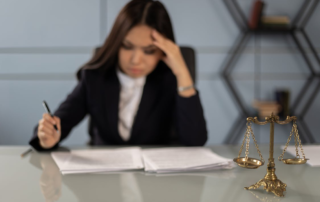 Lawyer Working on a Case