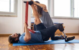 A disabled man getting vocational rehabilitation