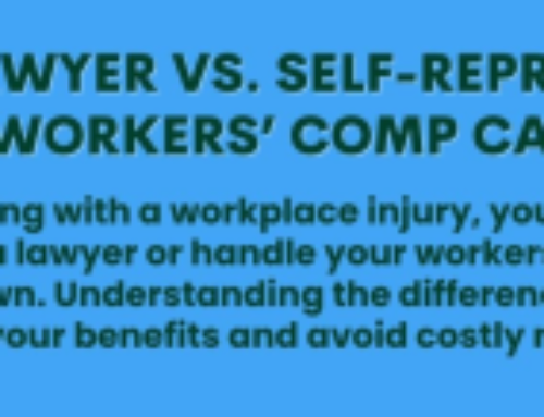 Hiring a Lawyer vs. Self-Representation in Workers’ Comp Cases – An Infographic