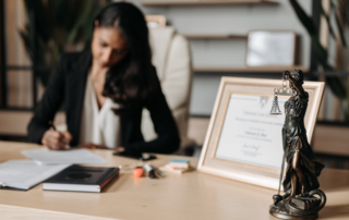 A lawyer in her office