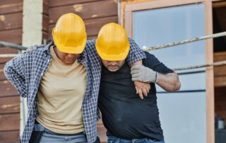 a worker supporting an injured co-worker